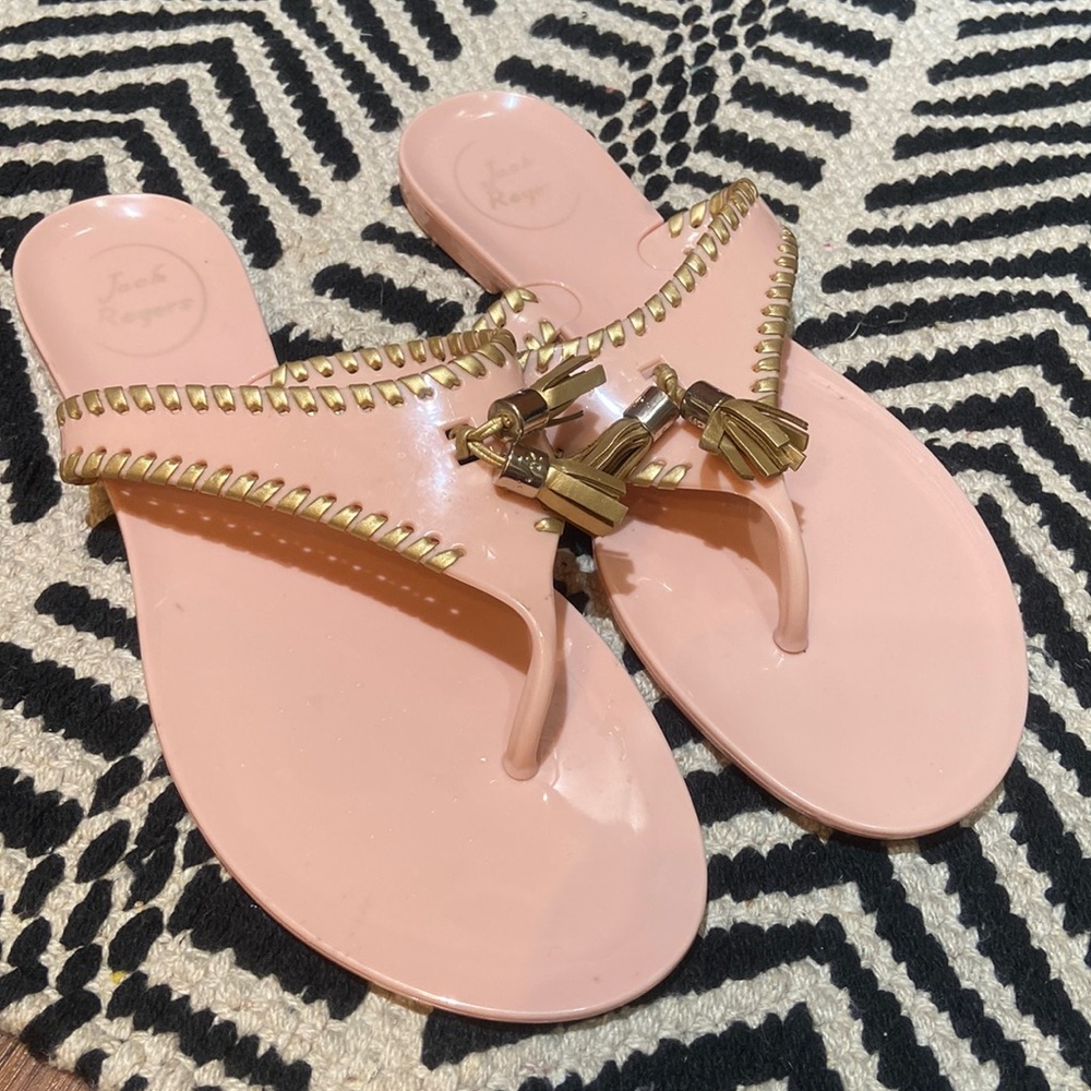 Pink Jack Rogers flip flops